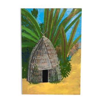 African Case oil painting