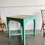 Table patine turquoise