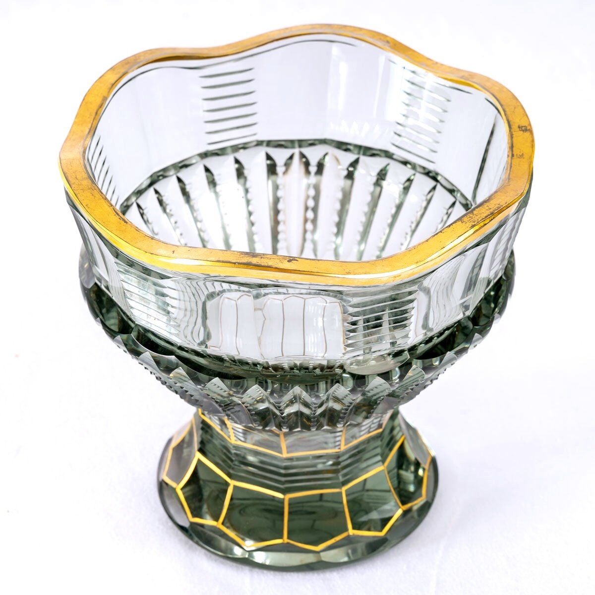 Bohemian crystal vase Maison Moser 20th century