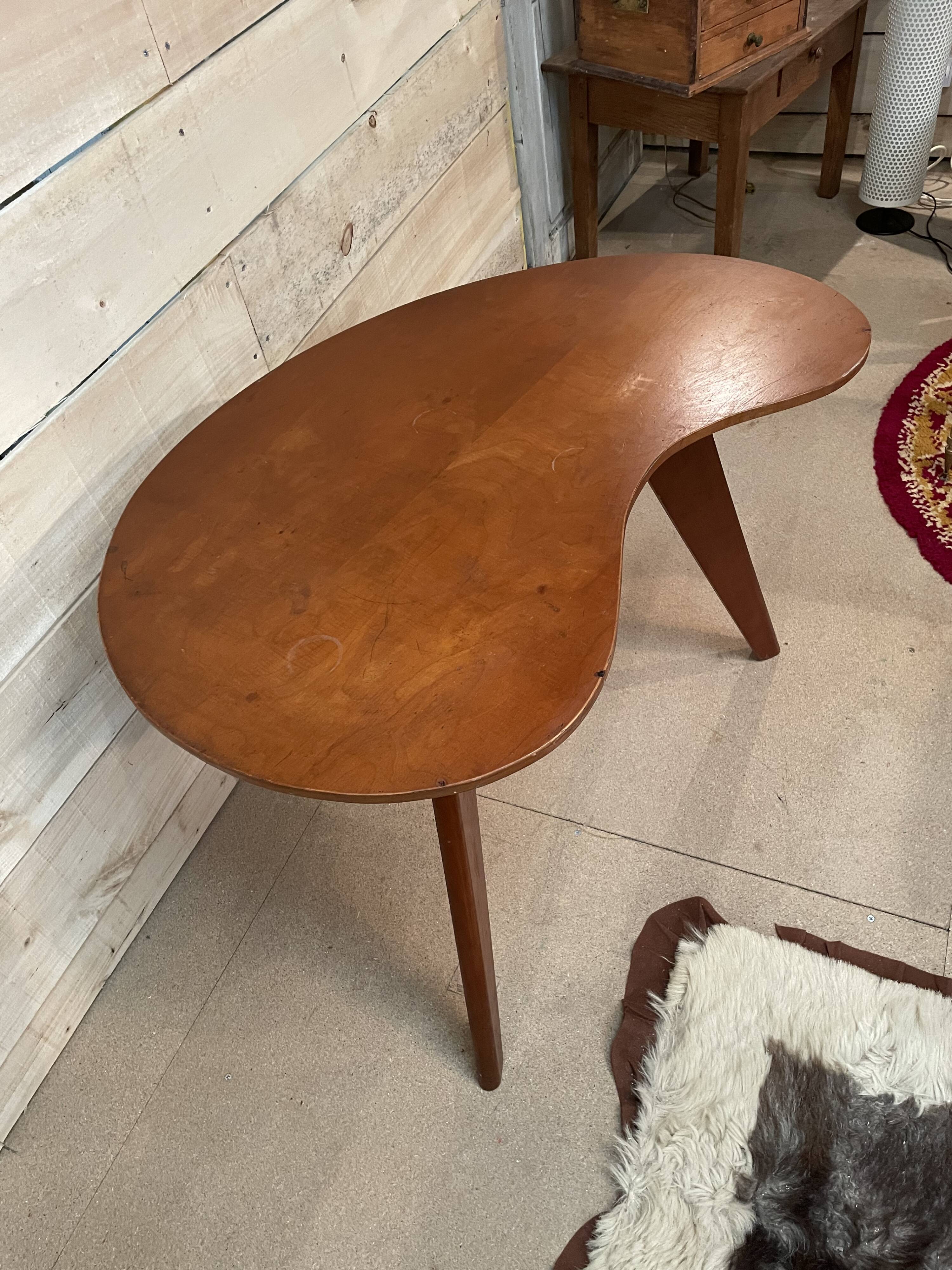 Table basse haricot vintage année 50