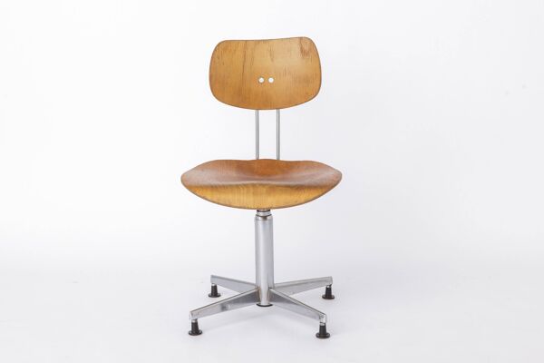 Chaise pivotante Egon Eiermann pour Wilde & Spieth, chaise de bureau Bauhaus des années 1950,