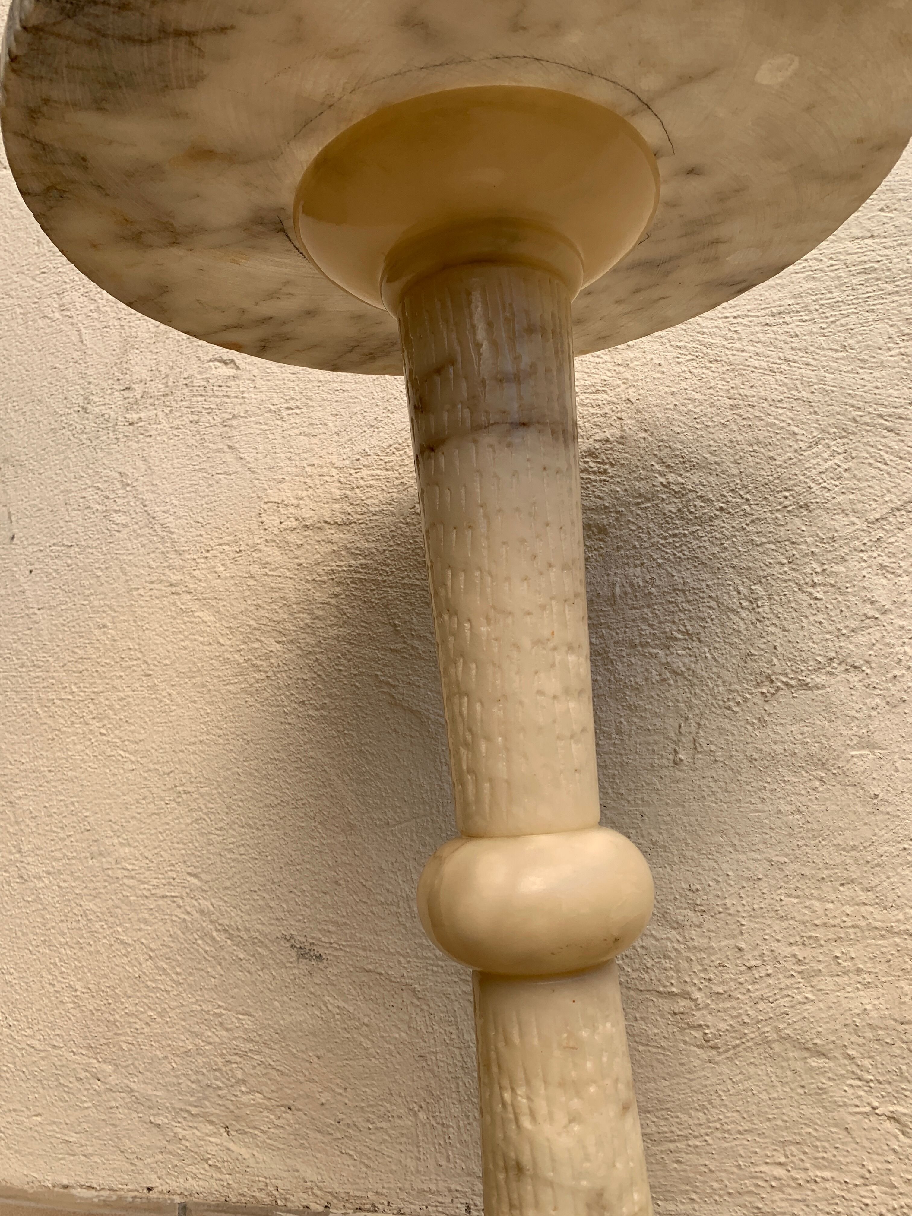 White marble pedestal table