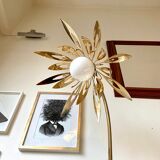 Gold metal flower lamppost