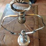 Victorian silver-plated bronze lamp base.