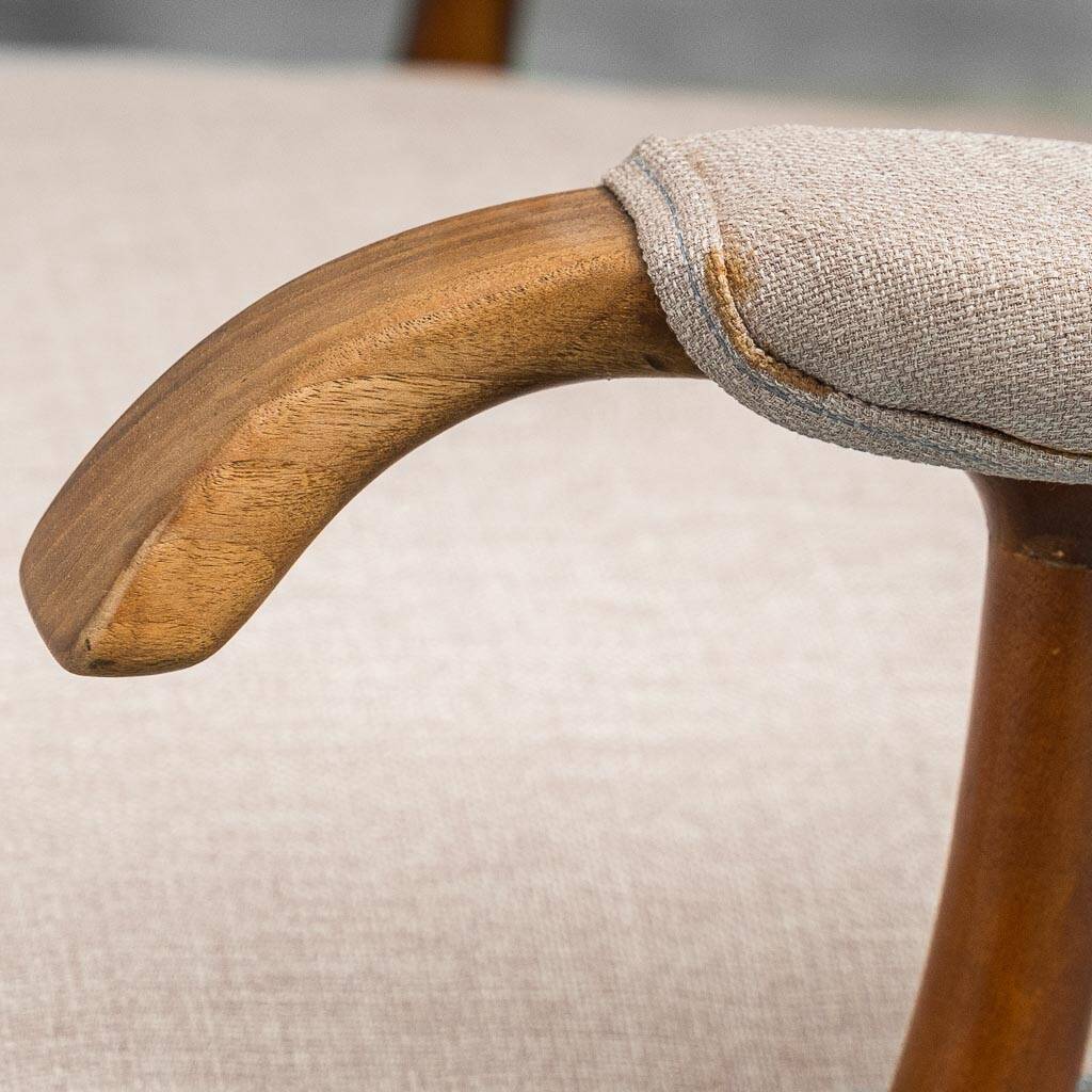 Fauteuil en tissu attribué à Paolo Buffa, style moderniste vintage des années 1950