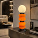 Vintage orange glass lamp – attributed to Carlo Nason, 1970s