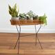 Rattan and metal plant holder 1960s