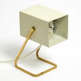 Great Mid Century metal bedside lamp with brass base by Kaiser Leuchten