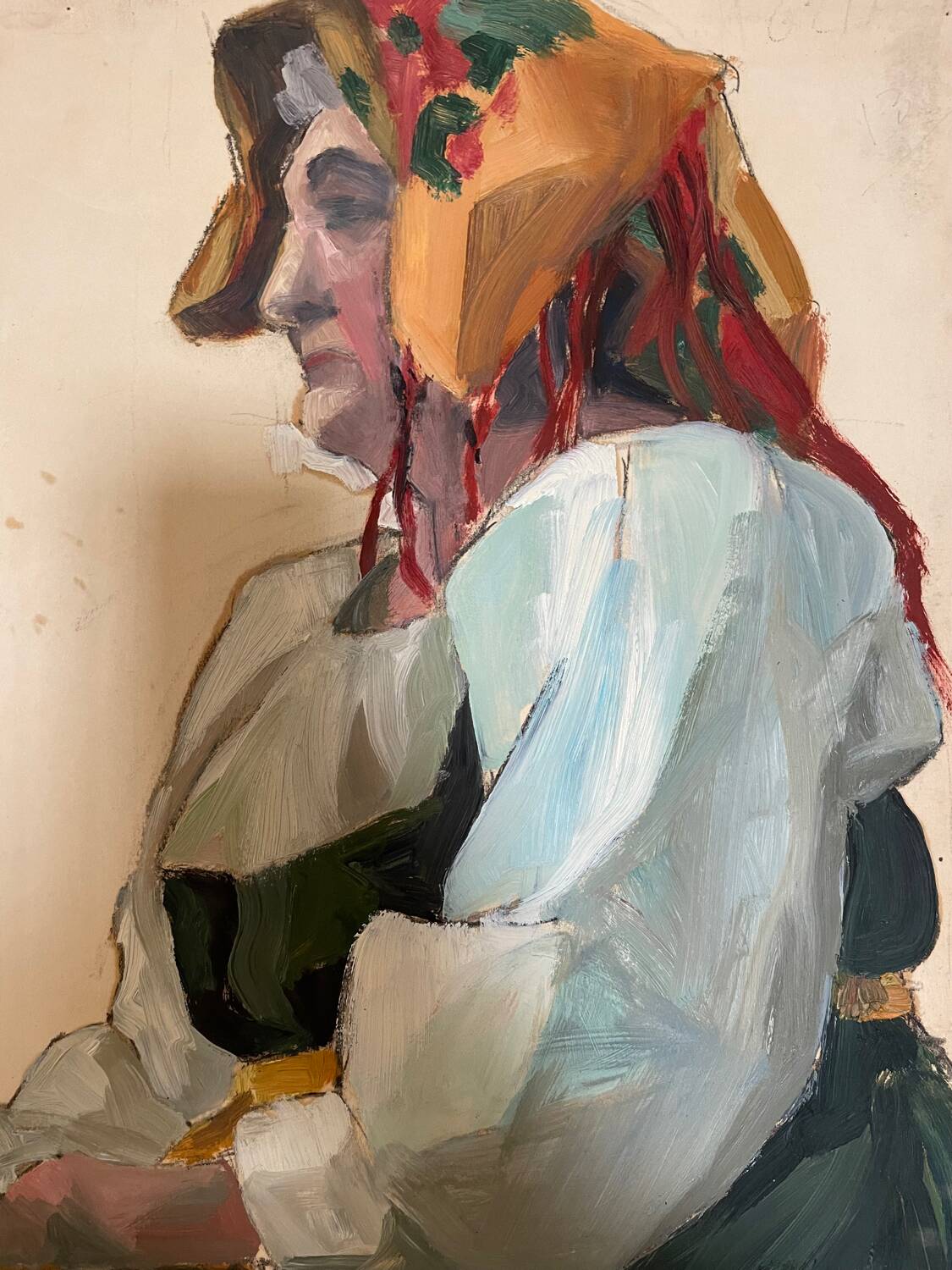 Painting seated woman 1947