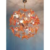 Italian Handmade Butterfly Sputnik Murano Style Glass Chandelier