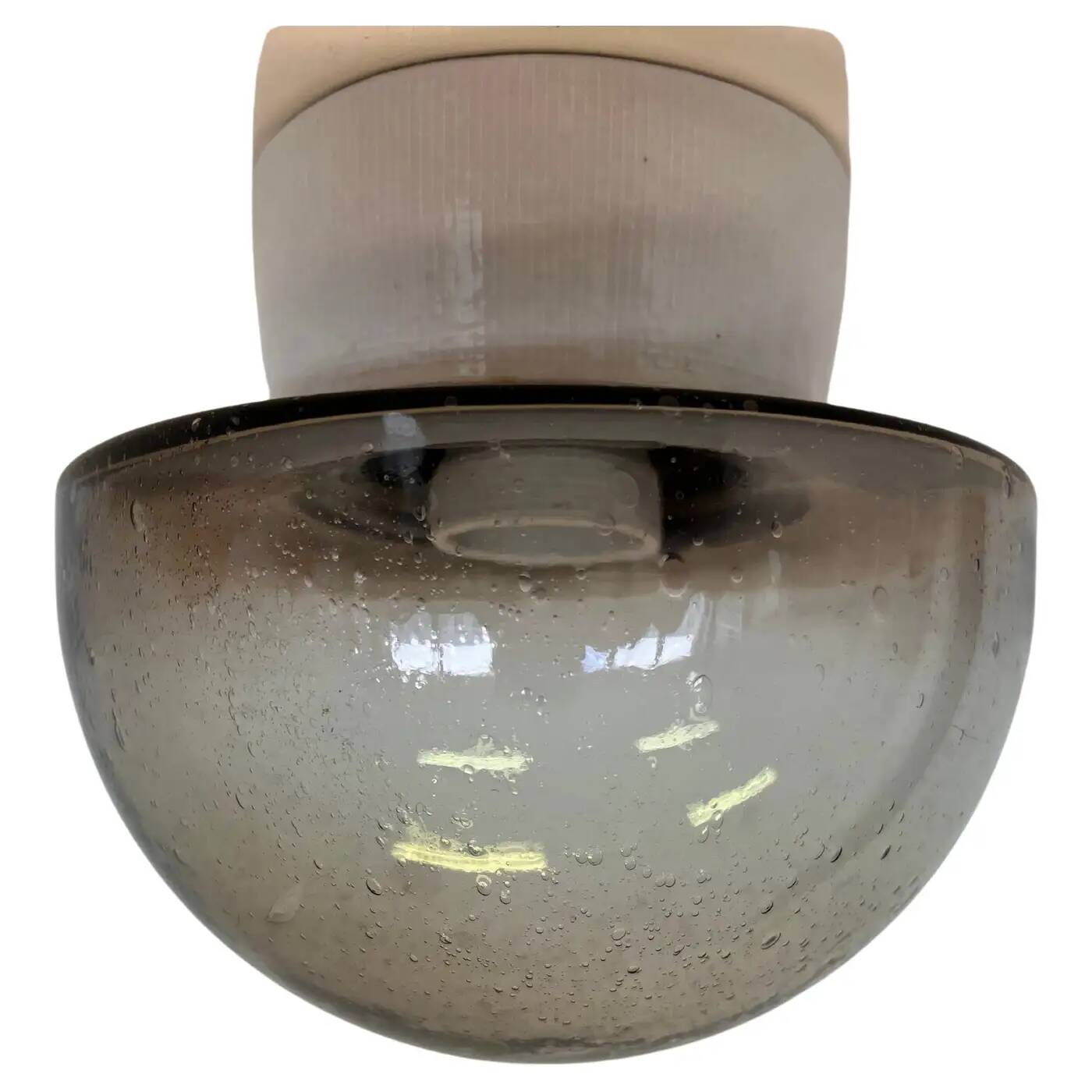 Small glass design wall or ceiling lamp, flush mount, 1970s