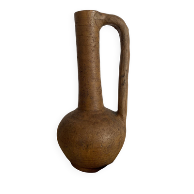 Grande cruche en terre cuite , artisanat vintage, wabi sabi