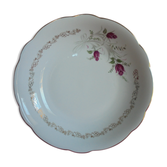 Plat de service rond creux porcelaine chauvigny