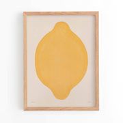 Contemporary painting on paper 30x40cm lemon signed eawy
