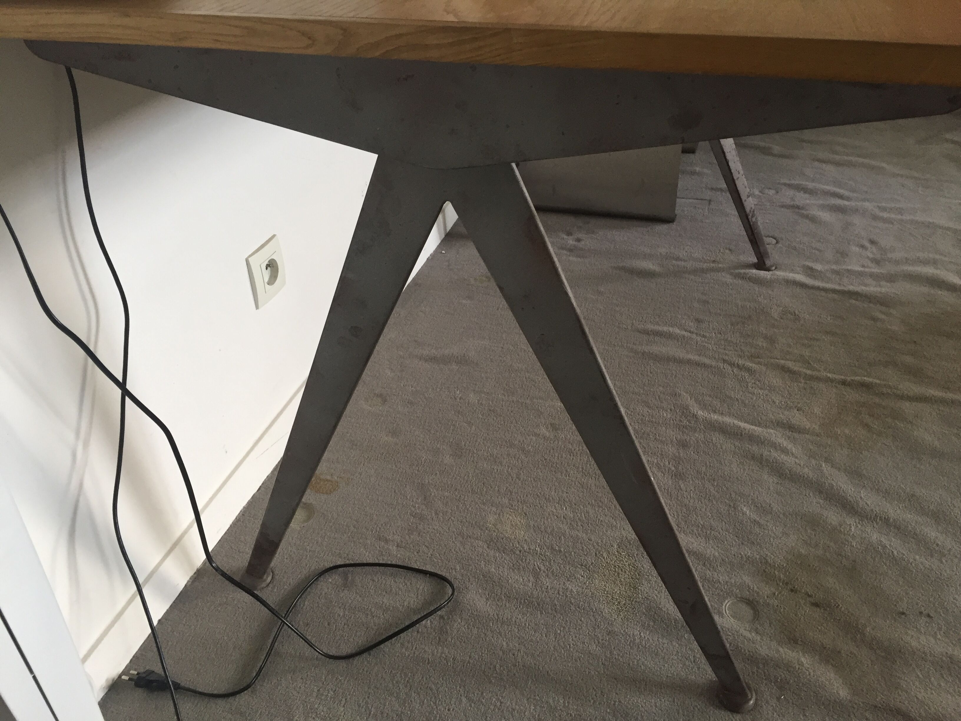 Jean Prouvé "compas" table from the 50's