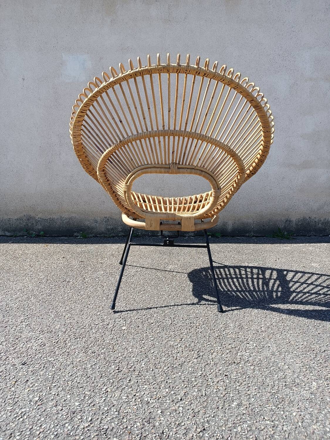 Sunburst Rattan Armchair