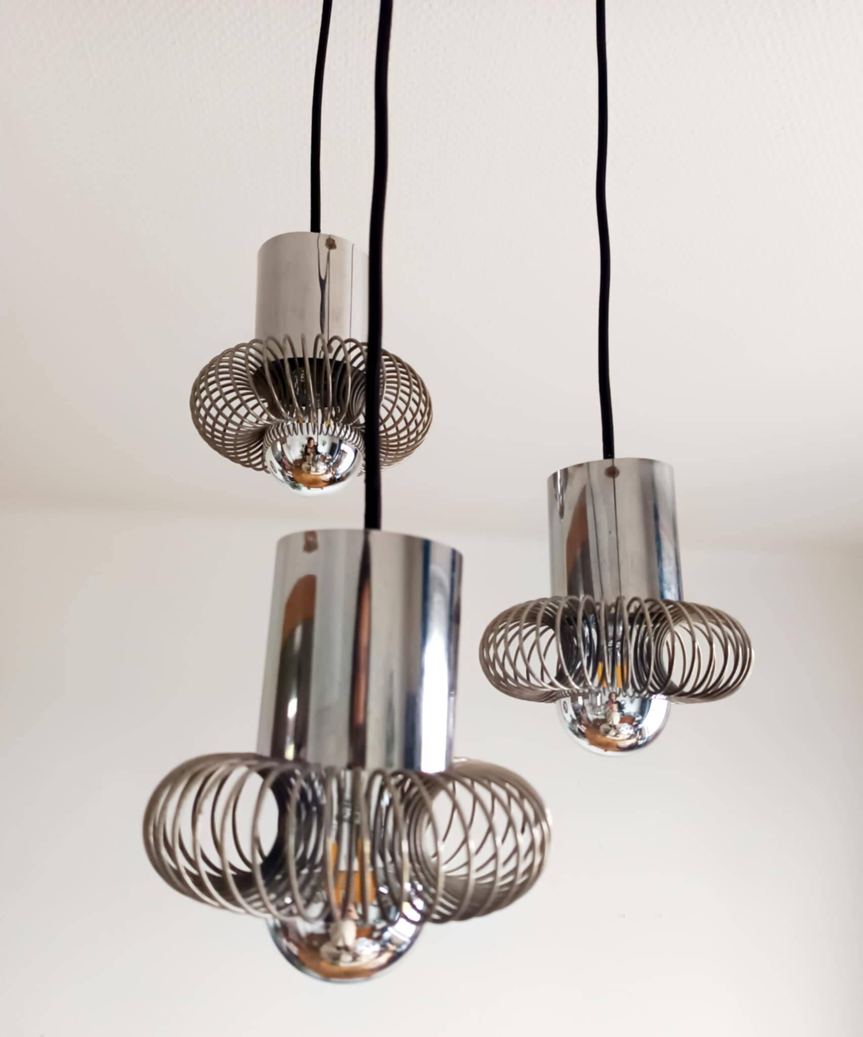 Space Age chandelier by Philippe Rogier for Oxar, 1970