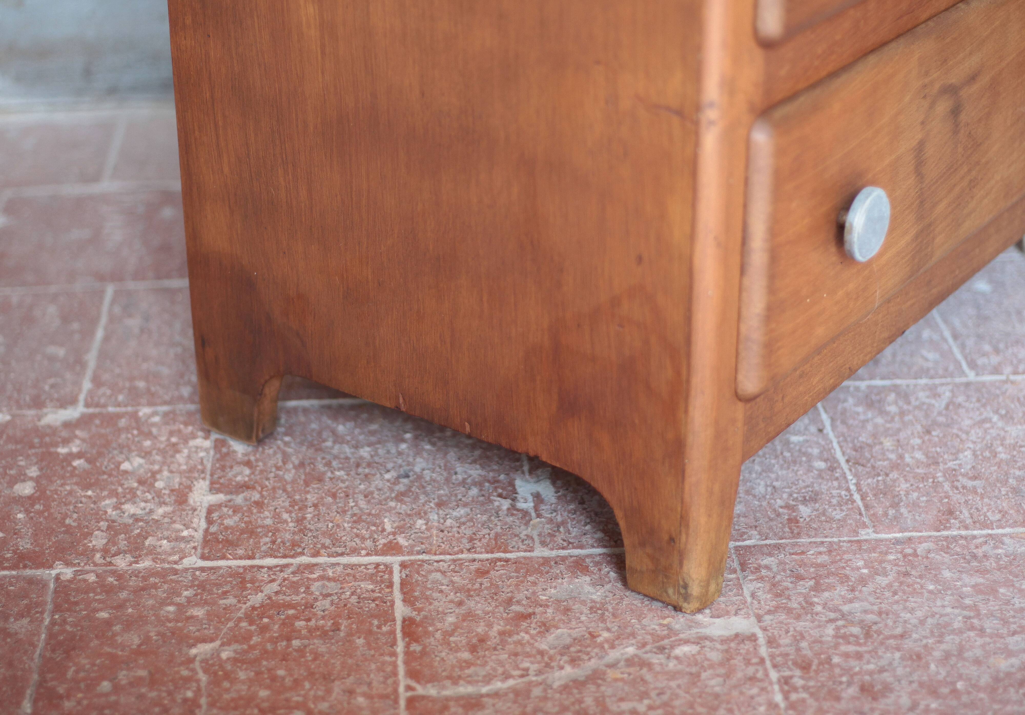 Vintage drawer unit, Art Deco wooden furniture, chest of drawers, tallboy.