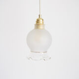Pendant lamp from upcycled vintage glass lampshade