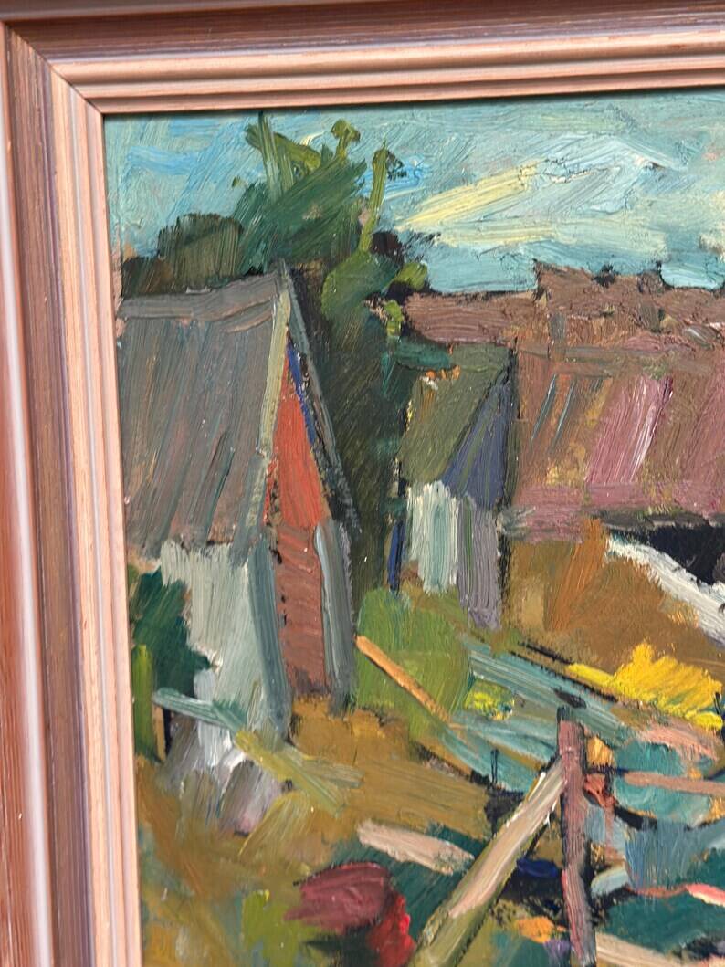 Original Swedish Oil on Panel – "Vid Knabäck, Skåne" by Carl-Axel Schwieler – Signed – Vintage & Framed – 59 × 50 cm (23.2" × 19.7")