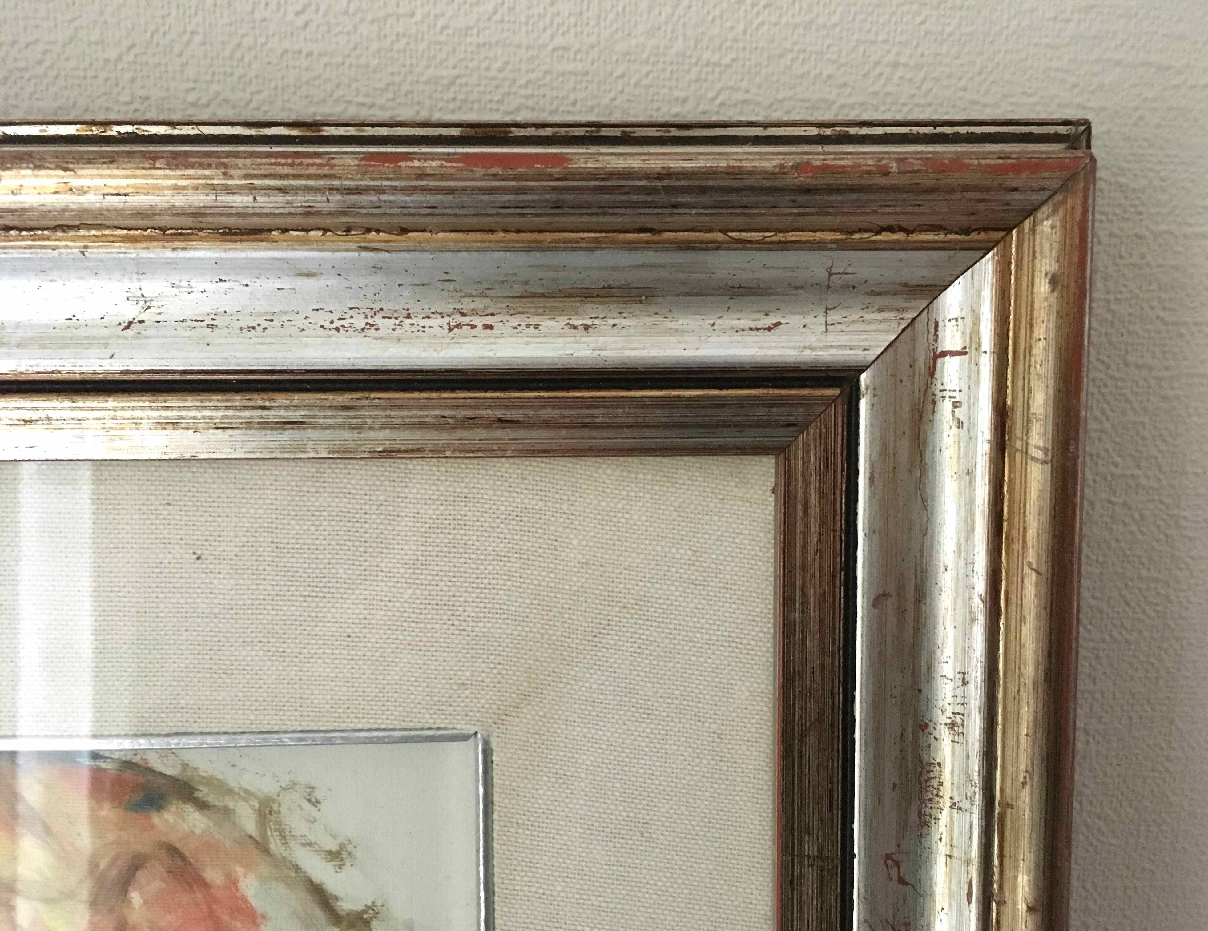 Old painting portrait of a young woman