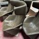 Moroso swivel leather armchair with headrest