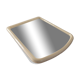 Large white mirror in ecru white plastic, 1970s design
