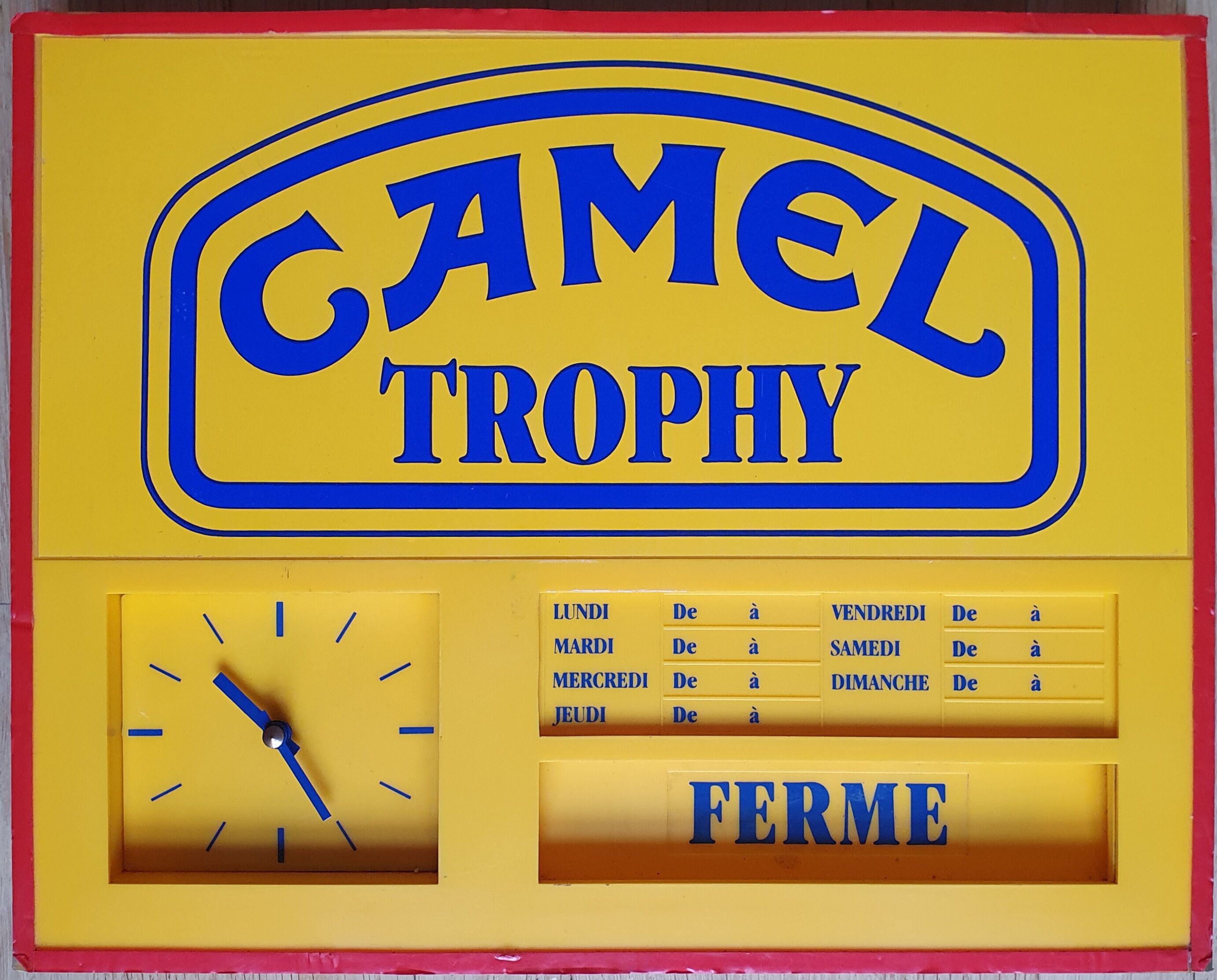 Camel Trophy advertising clock