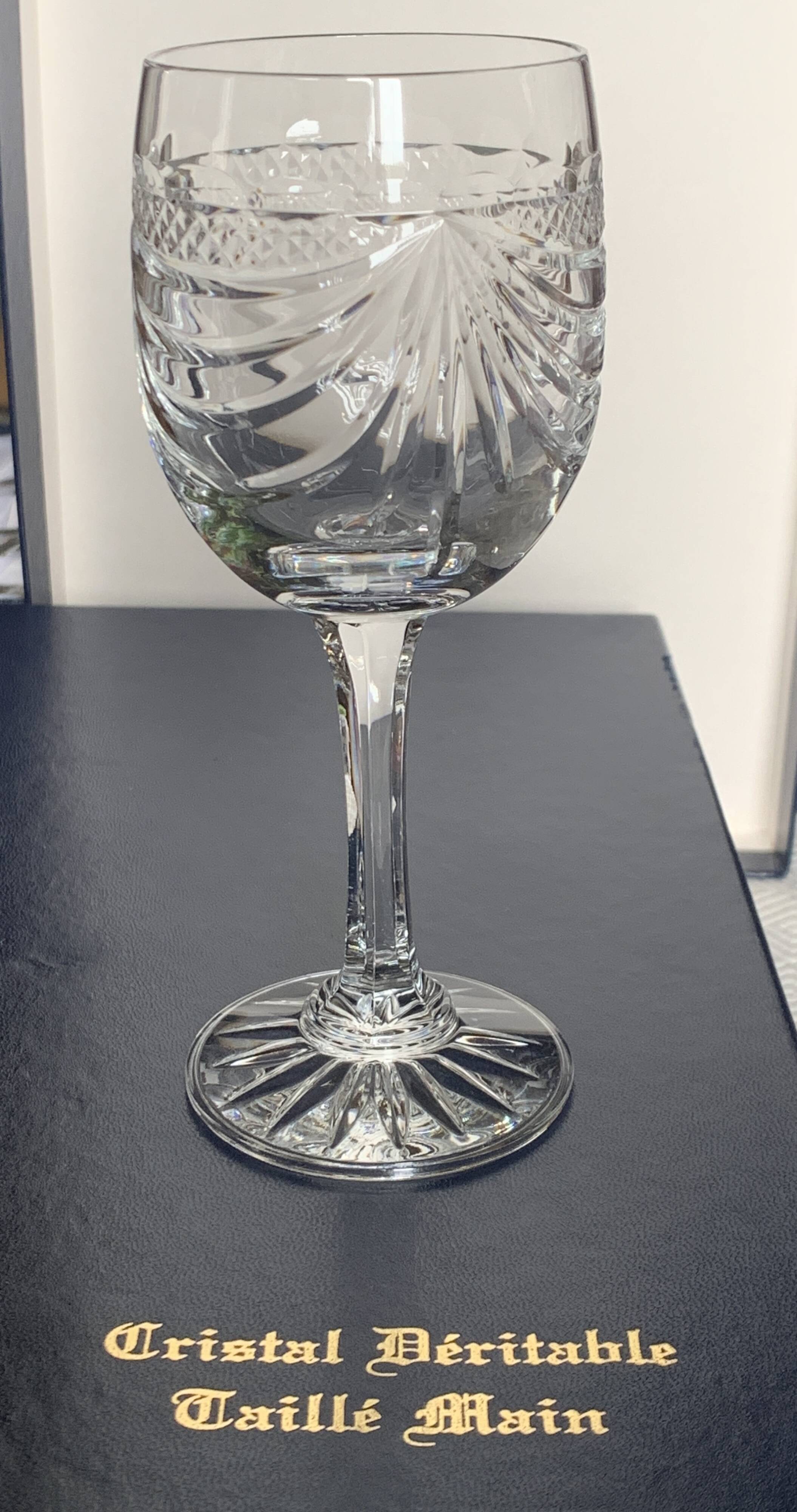 Crystal wine glasses