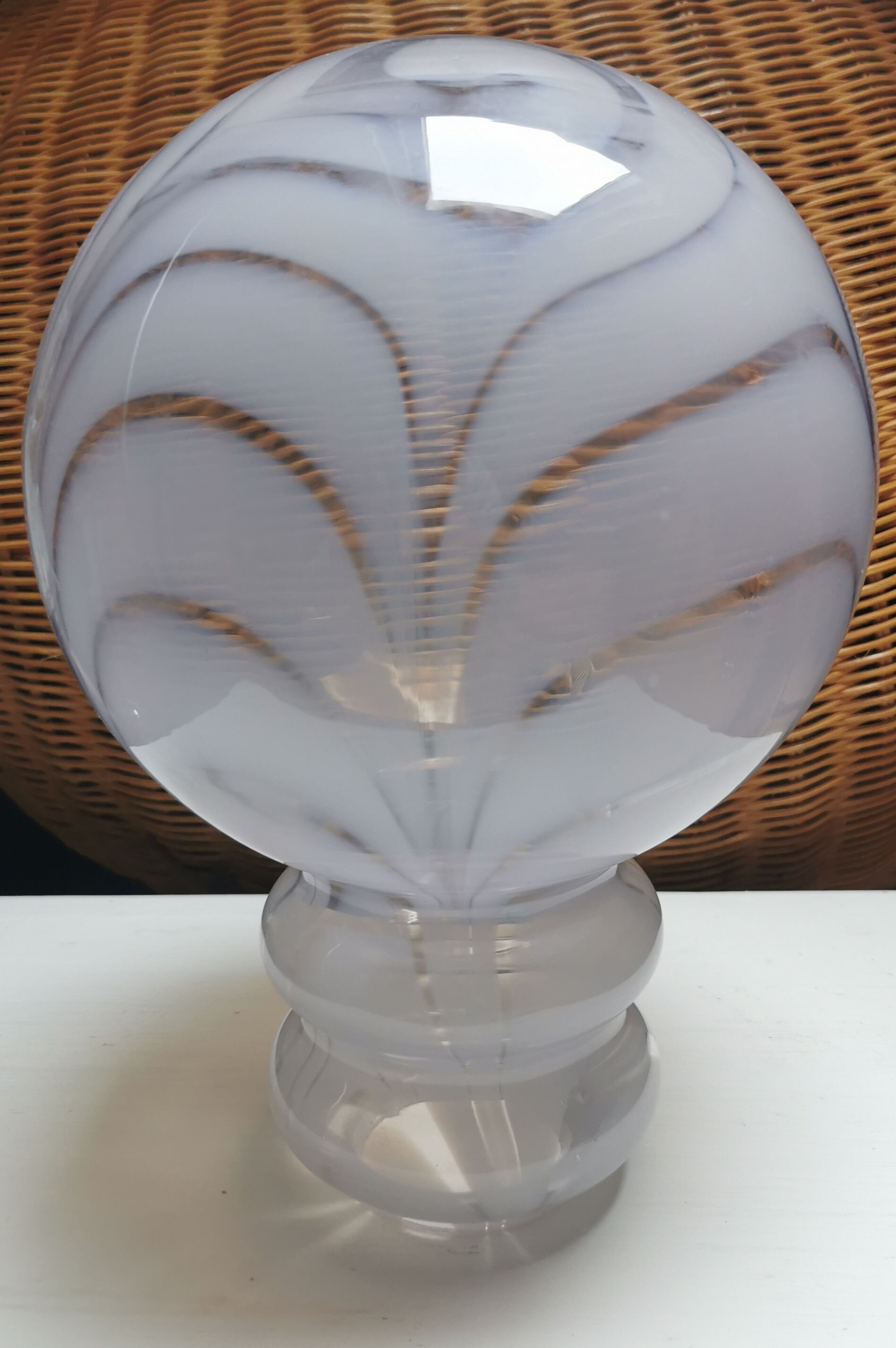 Globe lamp Italy marbled decoration space age