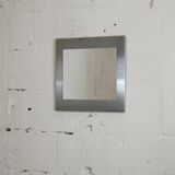 Miroir "space age". Acier inoxydable. France, circa 1970