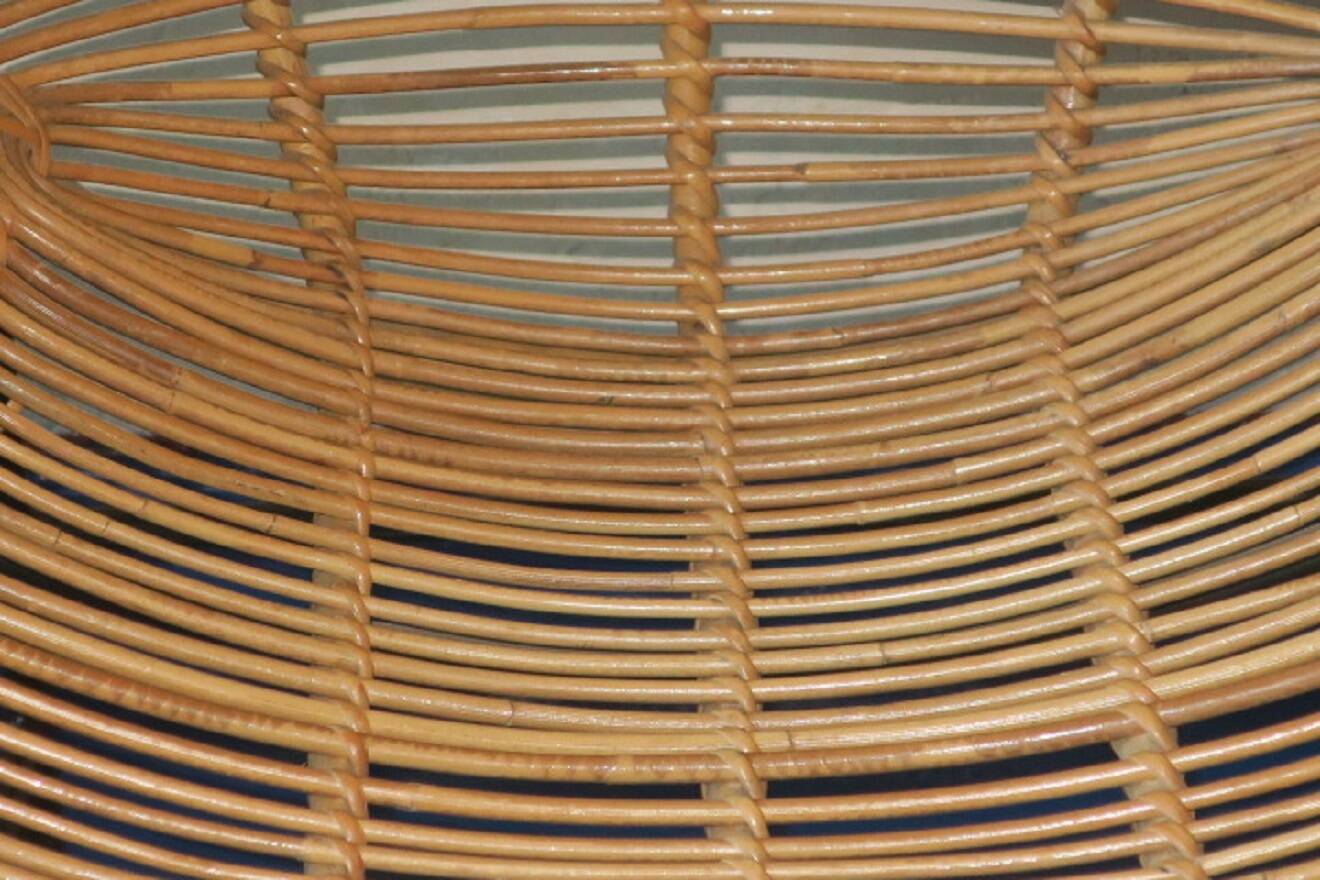 Mid century bamboo an iron pod chair, 1960s