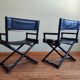 Vintage Safari Regiestühle X-Chair von McGuire, 50er Jahre, 4er Set