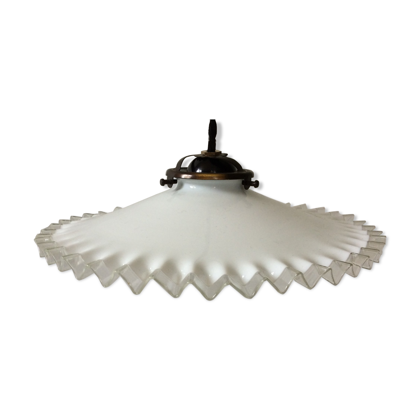 Vintage opaline hanging lamp