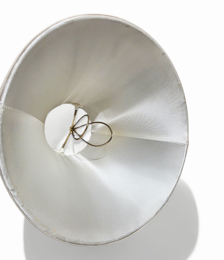 Superbe Lampe de Table Style Empire - Bronze Doré & Abat-jour Plissé