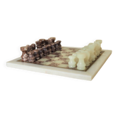 Jeu d'échecs en onyx et marbre