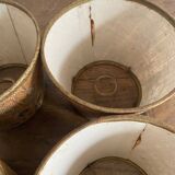 Old jute lampshades to be installed