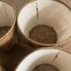 Anciens abat jours à poser en jute