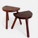 Antic Rustic Wabisabi Tripod Wooden Stools/ Accent Tables, France, Early 20th-C.
