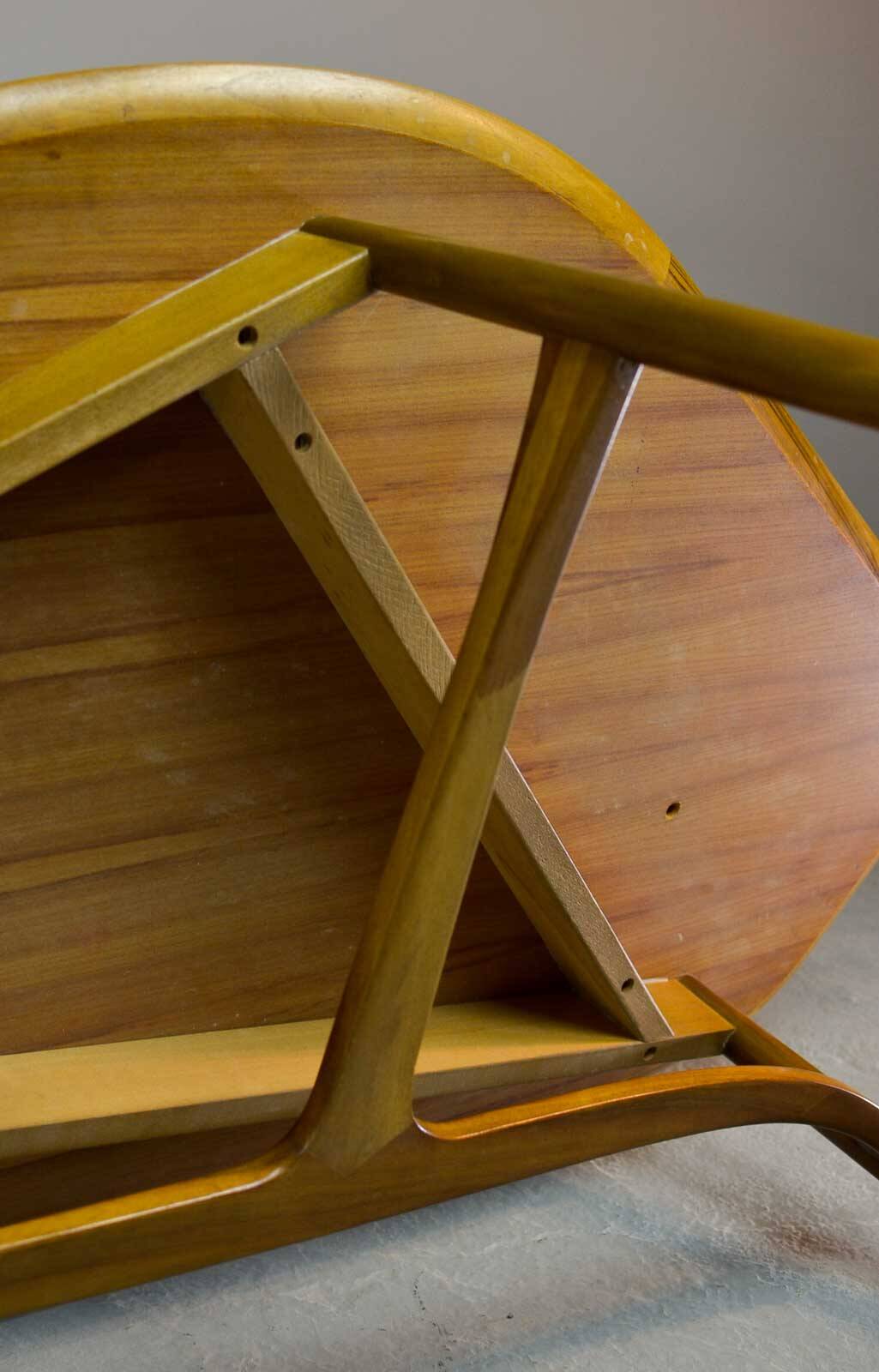 Table basse en forme de rein laquée de forme libre Svante Skogh, Suède, années 1960