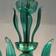Venetian chandelier in emerald murano glass 10 arms of light
