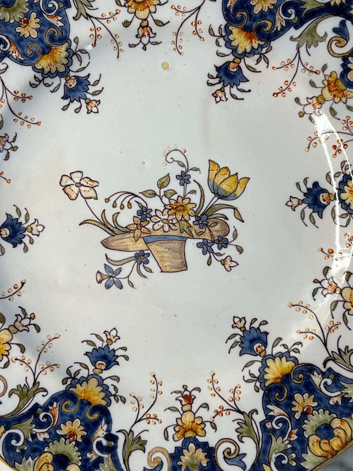 Ironstone plate Rouen 26cm