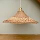 Vintage lampshade pendant light in natural material