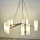 vintage Scandinavian chandelier 10 lights Östen Kristiansson for Luxus 1960s
