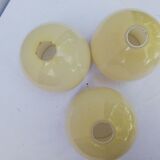 Lot de 3 globes en verre blanc opaque