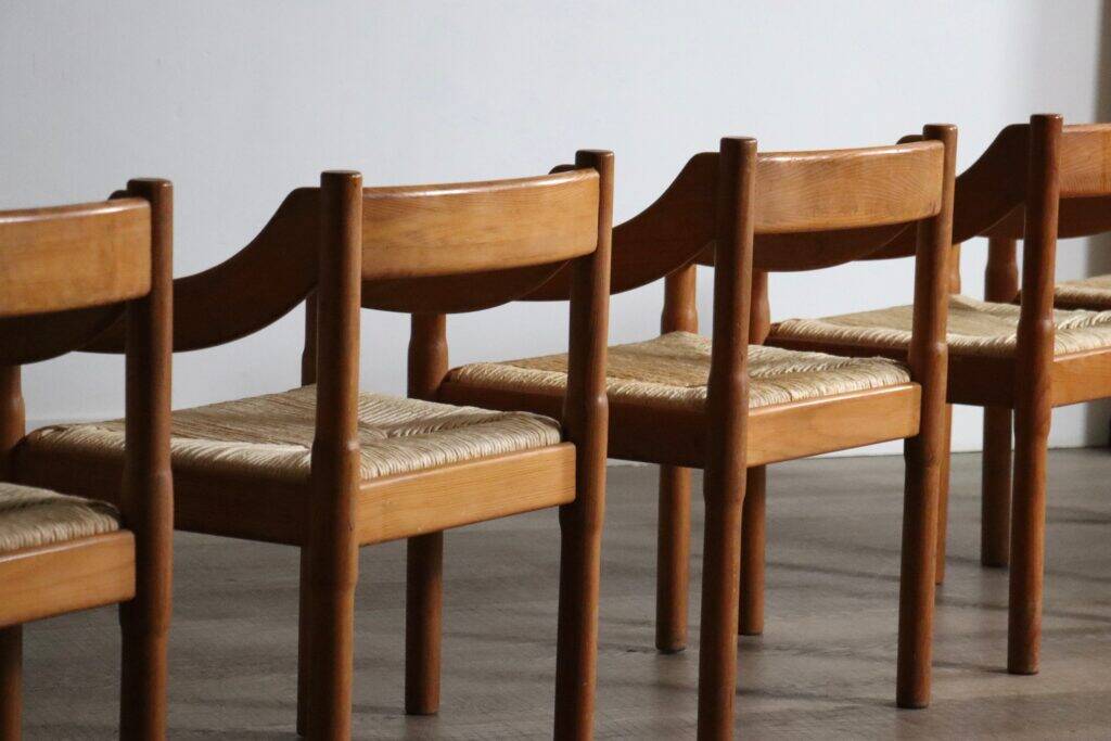 5 chaises Carimate par Vico Magistretti, Italie 1960