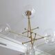Suspension en laiton & verre Borosilicate " RD15 6 ARMS " design Schwung