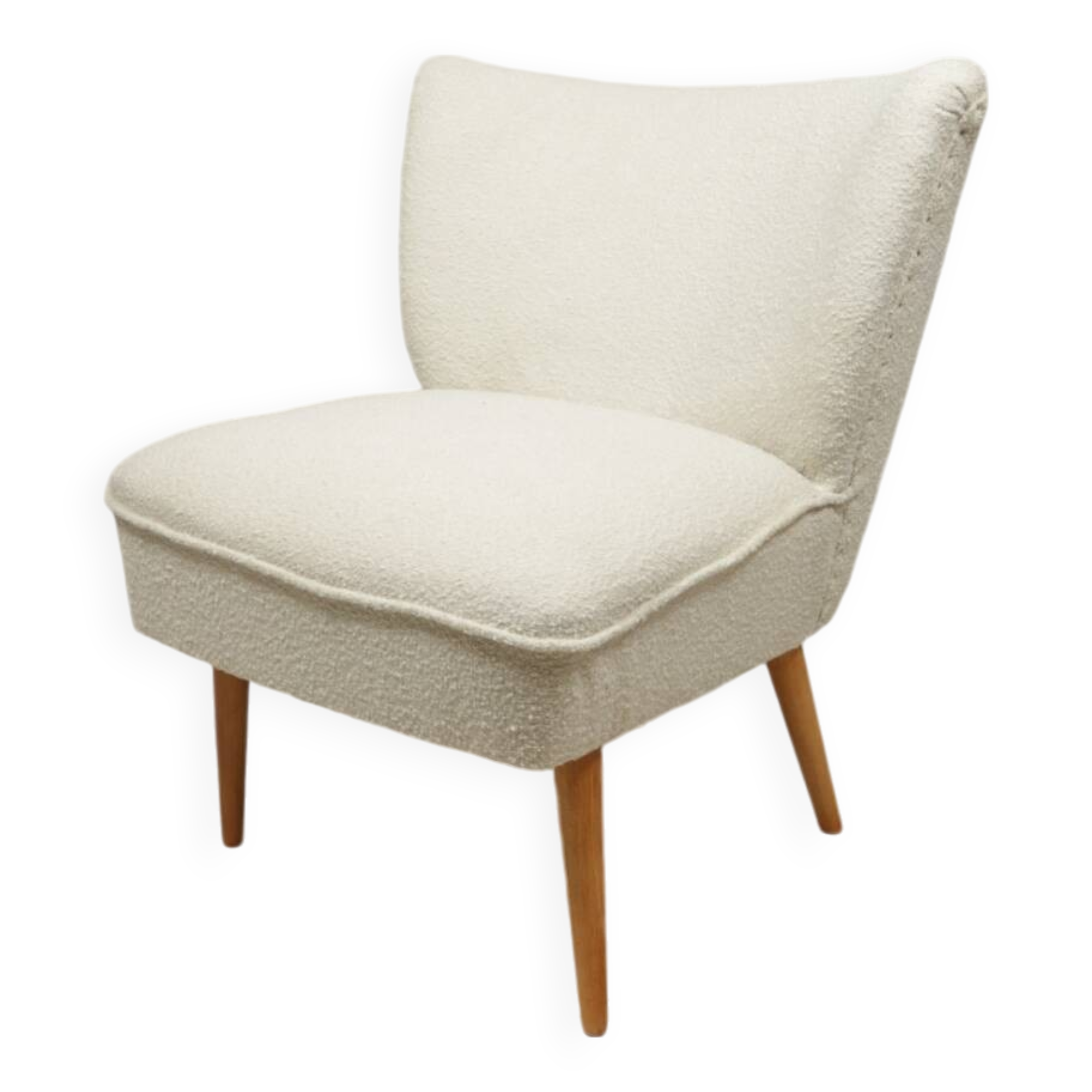 Vintage cocktail chair beige boucle expo 58