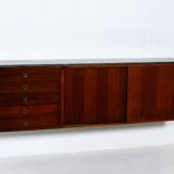 Suspended teak buffet from the 1970s.