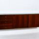 Suspended teak buffet from the 1970s.